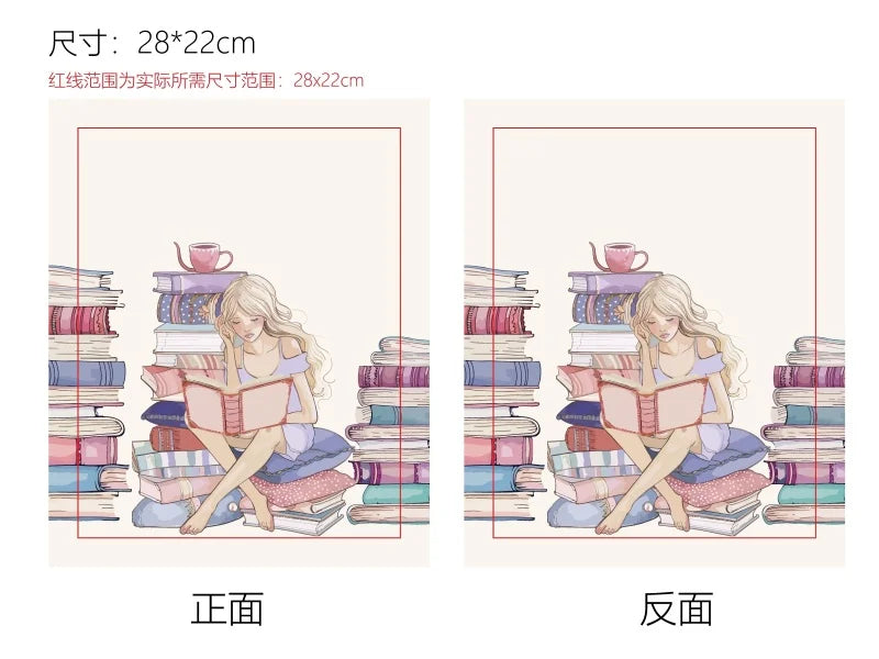 1 pc Book Sleeve with Zipper Flower Books Pouch Watercolor Flower Leaf Waterproof Protector for Paperback Fabric - élise & madelyn
