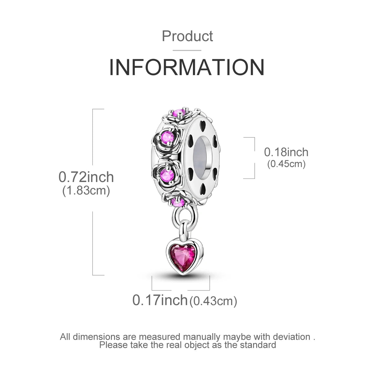 Charms Fit Original Beads 925 Sterling Silver Clip Charms Zircon Silicone Spacer Beads fit Bracelet Women DIY Gift - élise & madelyn
