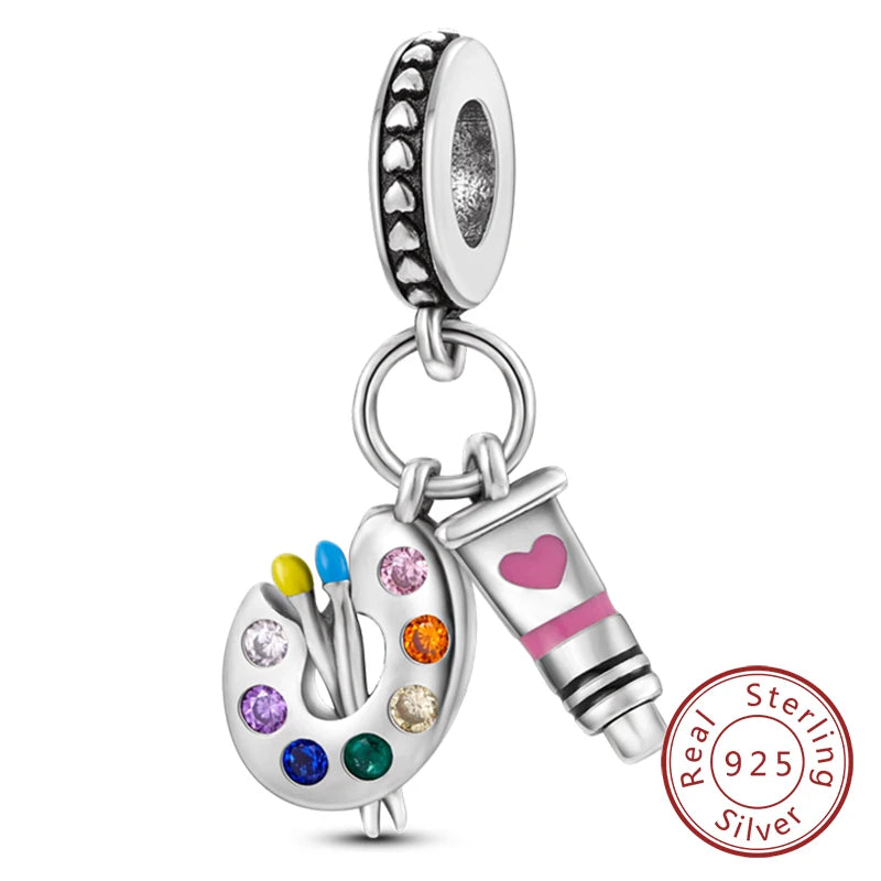 Fit Original 925 Sterling Silver Charms Beads Wine Glass Coffee Cup Charms Pendant For Women Bracelet Charms DIY Jewelry Gift - élise & madelyn