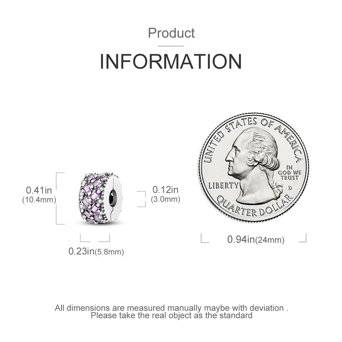 Charms Fit Original Beads 925 Sterling Silver Clip Charms Zircon Silicone Spacer Beads fit Bracelet Women DIY Gift - élise & madelyn