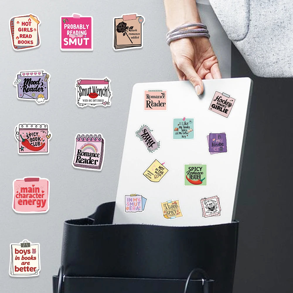50PCS/pack Dark Romance Stickers Smutty Bookish Sticker Readers Adult Spicy Booktok Vinyl Decals Laptop IPAD Kindle Journal Deco - élise & madelyn
