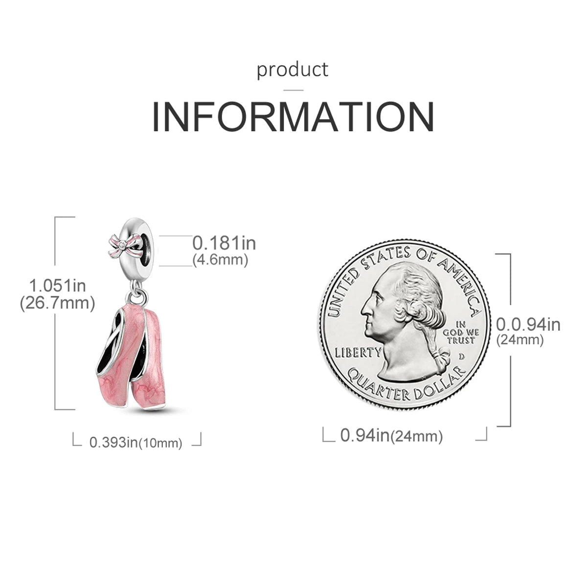 925 Silver Charms Skirt Ballet Shoes Pink Pendants Fit Original Bracelet Beads Diy For Woman Jewelry - élise & madelyn