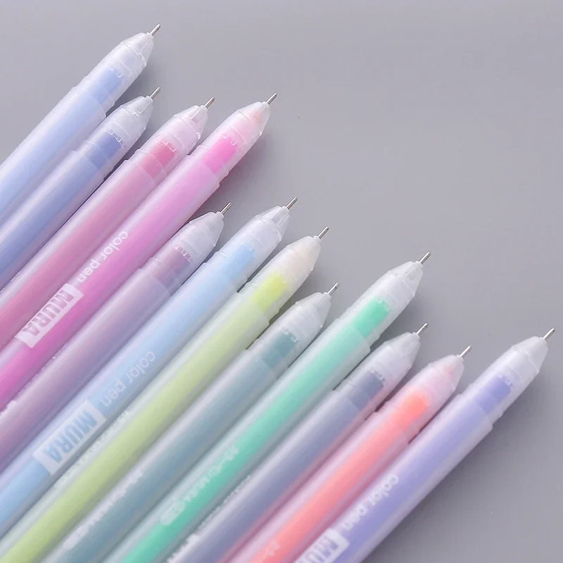 9/12 PCS Set Kawaii Color Gel Pen Set 0.5mm Ballpoint Pen for Diary School Stationery - élise & madelyn