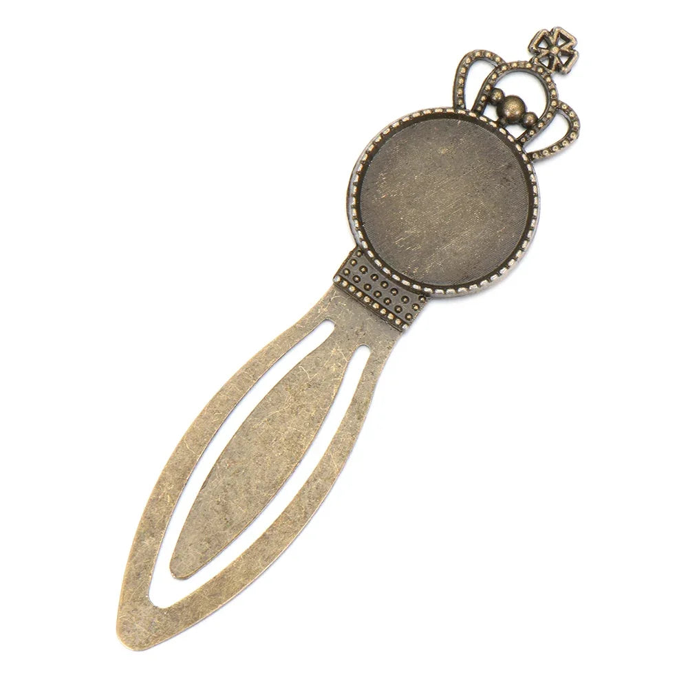 1PC Antique Bronze Oval Style Iron Metal Bookmark Vintage Retro Handmade Bookmark for Cabochon Cameo DIY Bookmark Student Gifts - élise & madelyn