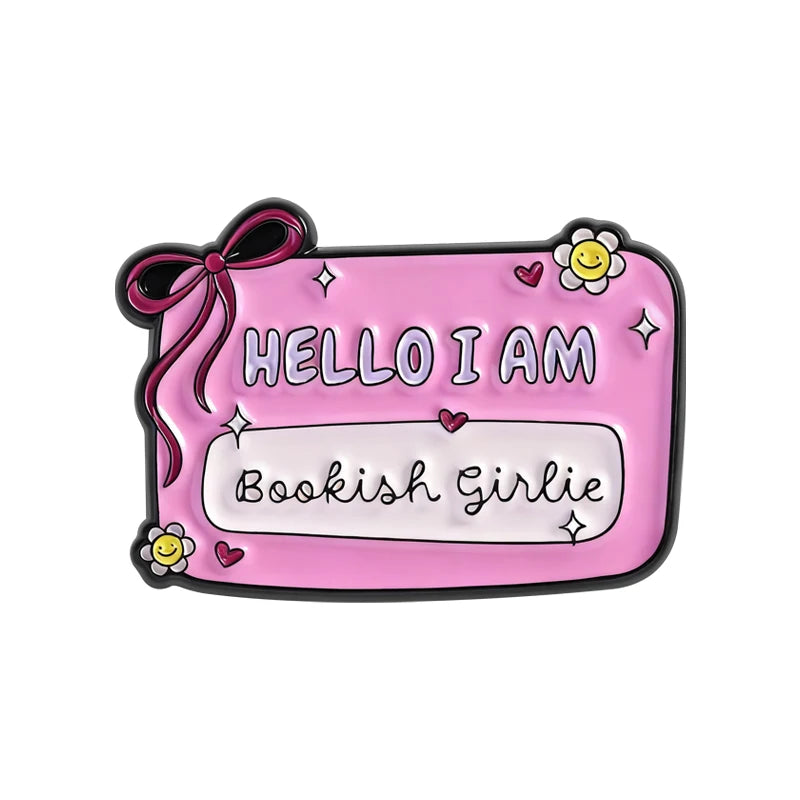 Book Lover Series Enamel Pins Certified Book Addict Violent Litle Thing Brooches Lapel Badge Jewelry Gifts for Bookworm Friends