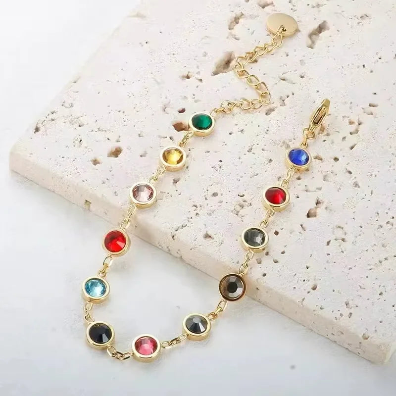 Bejeweled Friendship Bracelet | Colorful Crystal Charm Bracelet | Swiftie Jewelry Taylor Inspired Gift - élise & madelyn