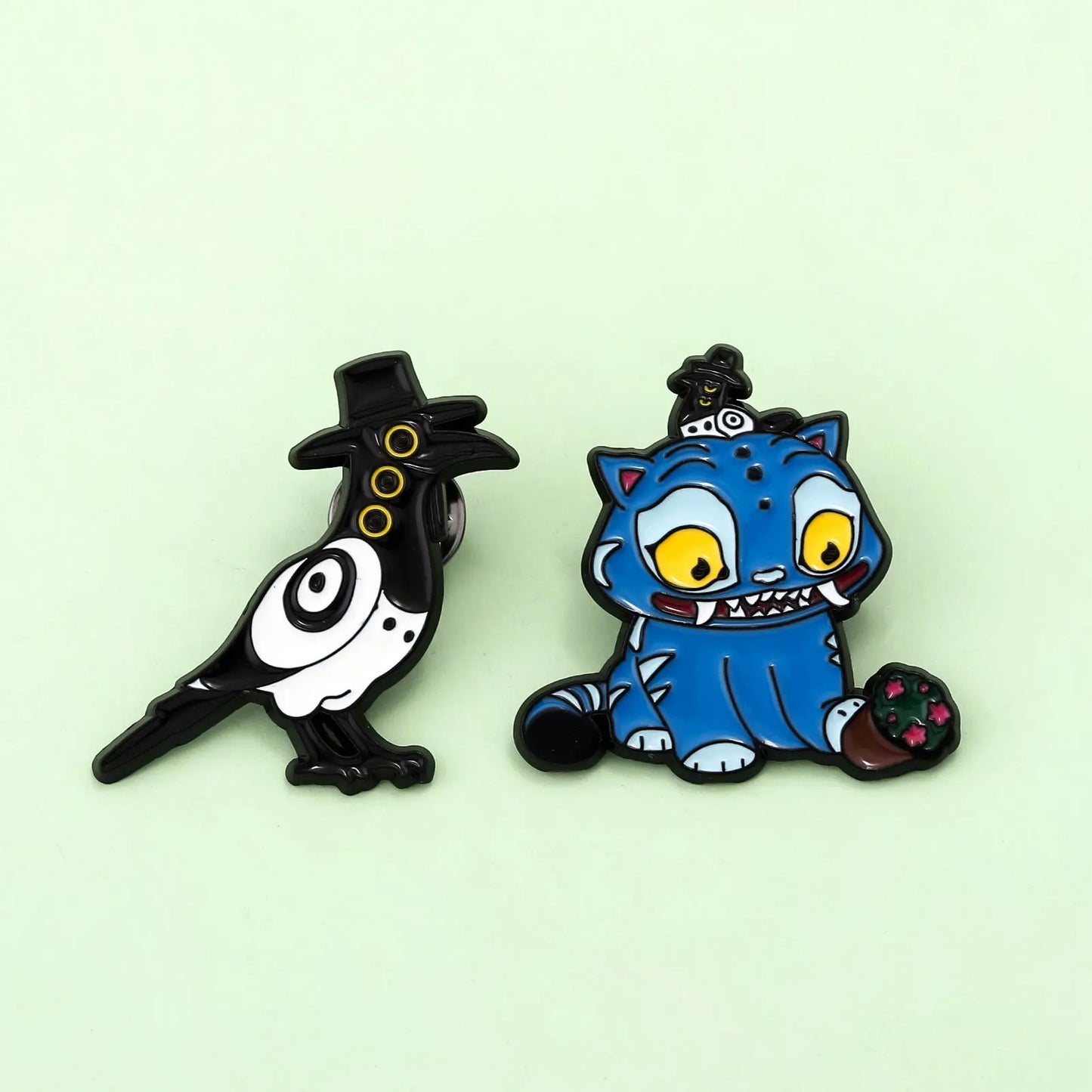 Bird and Tiger Enamel Pin Brooches For Women Men Kpop Lapel Badge on Backpack Costume Accessorie Fashion Jewelry Gift for Friend