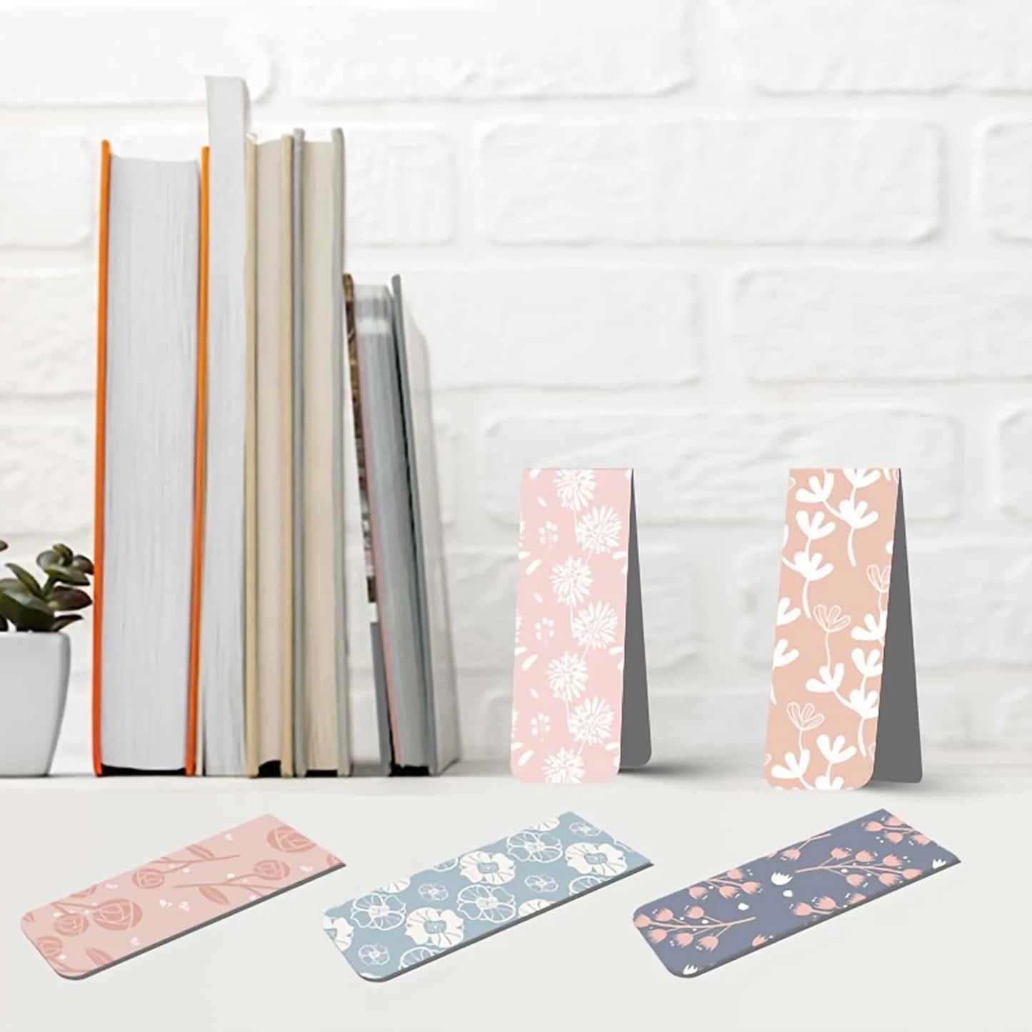 Wildflower Magnetic Bookmark Set | 12-Piece Floral Page Markers