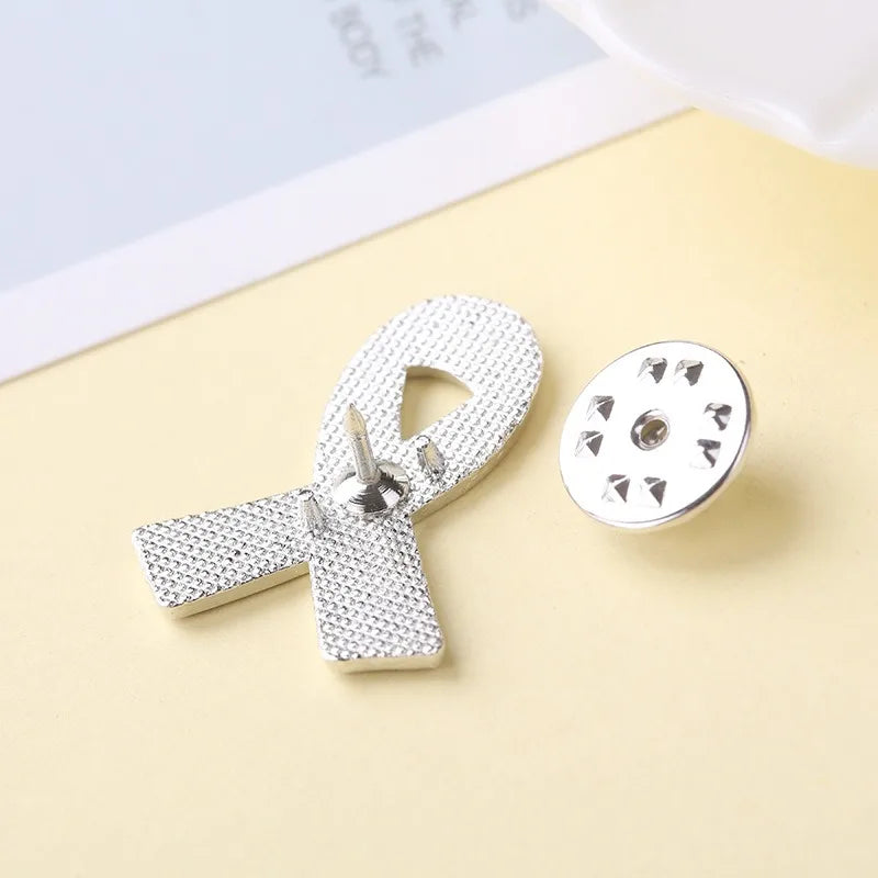 Red Awareness Ribbon Pins Love Care HIV AIDS Pink Ribbon Against Breast Cancer Lapel Badge Multi-coloured Dripping Oil Brooch