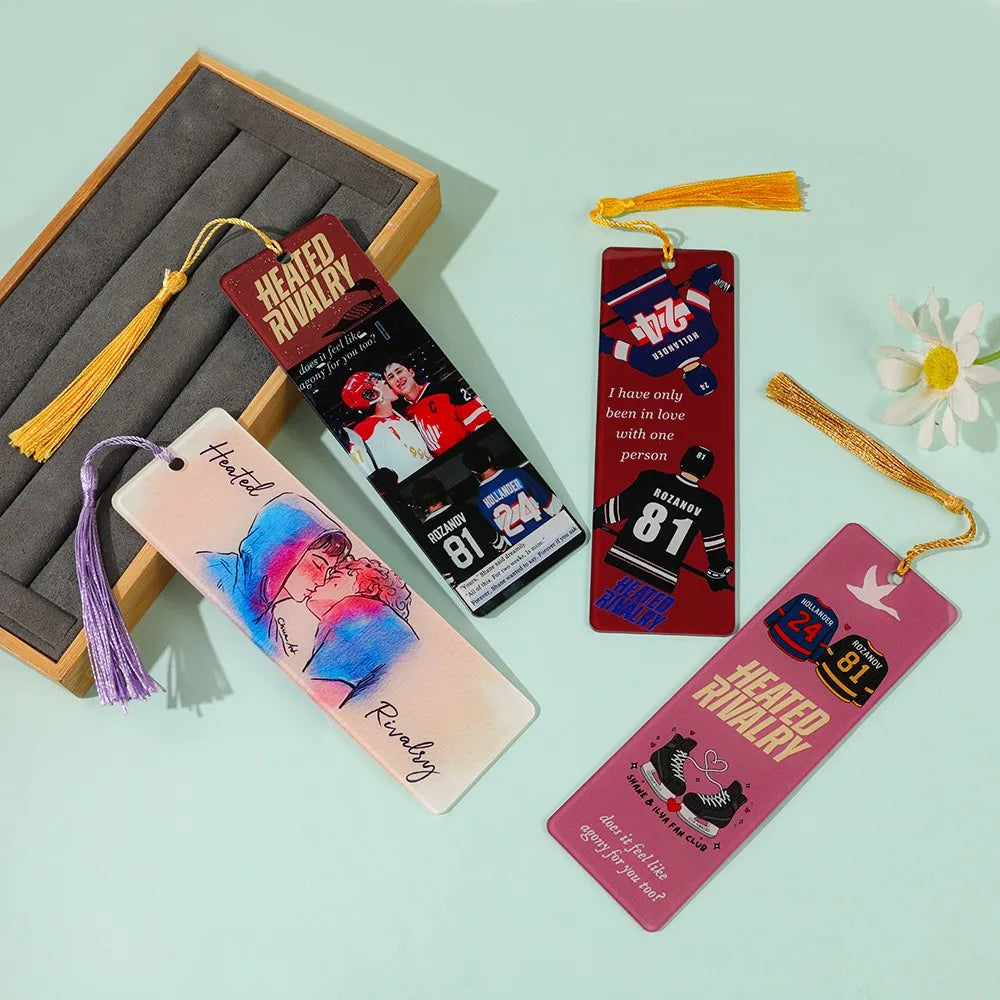 Hockey Romance Bookmark Set – Jersey Number Page Markers (Set of 1/4/5)