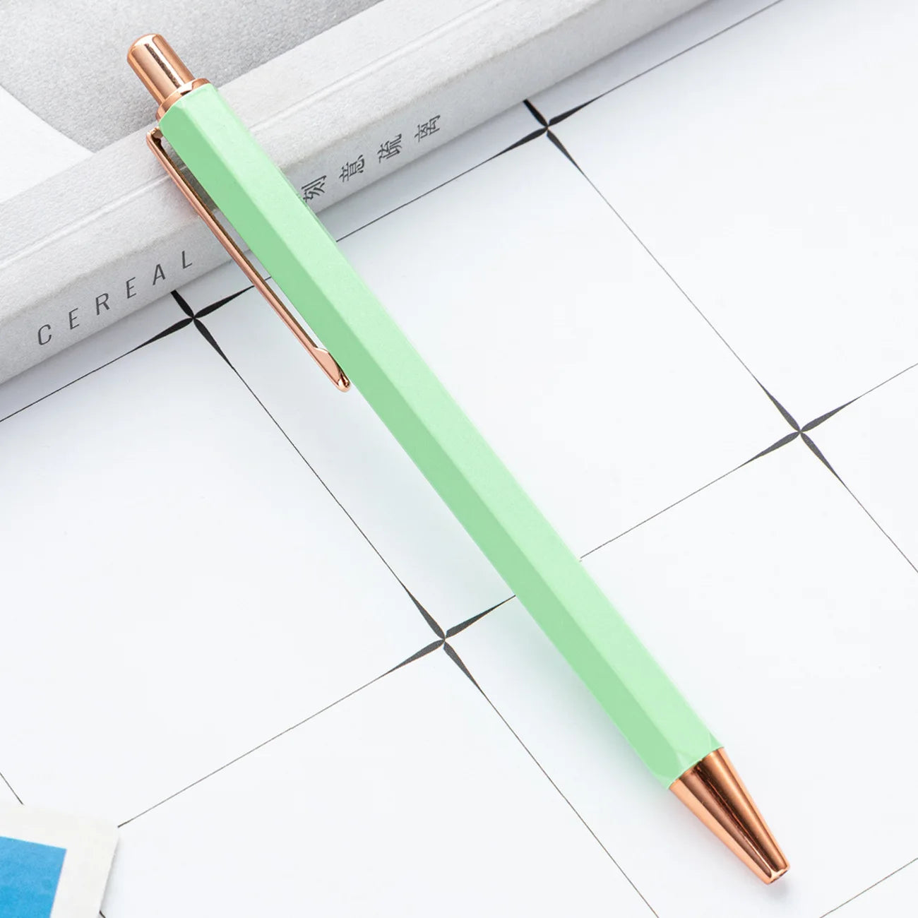 1 Piece Lytwtw's Creative Ballpoint Hexagon Metal press Pen Stationery School Office Supply - élise & madelyn