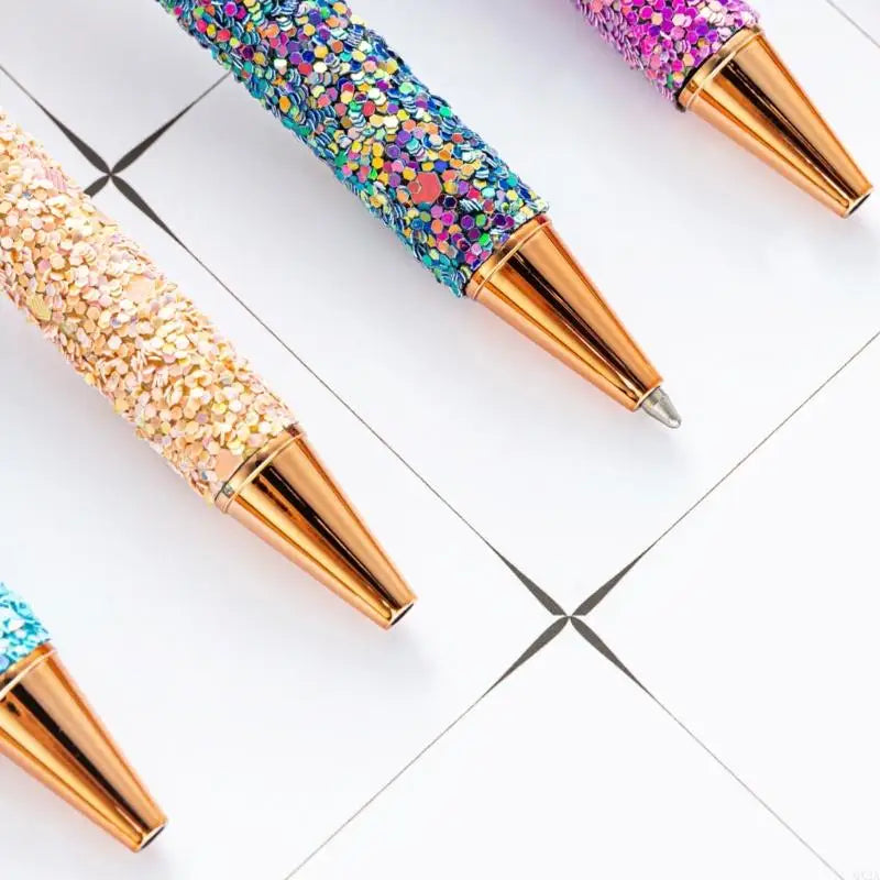 QX2A Fancy Pen for Women Girl Colorful Ballpoint Pen Sequins Journaling Pen - élise & madelyn