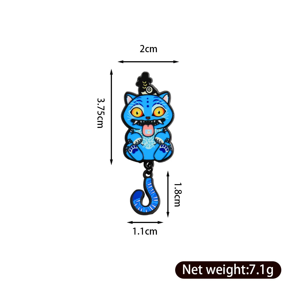 Blue Spirit Tiger Enamel Pin