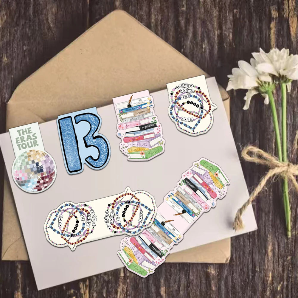 Swiftie Magnetic Bookmark Set (4pcs) – Eras-Inspired Pastel Designs | Taylor-Inspired Gift - élise & madelyn