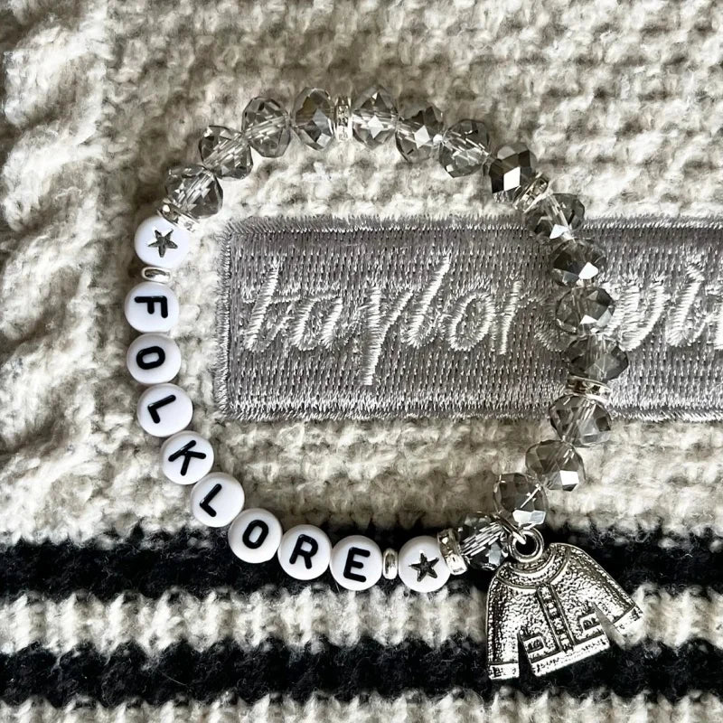 Folklore Era Friendship Bracelet – Cardigan Charm | Taylor-Inspired Swiftie Jewelry - élise & madelyn