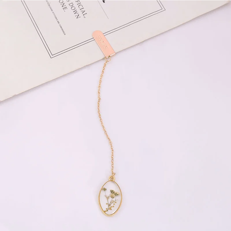 Elegant Literary Bookmark - Eye-Catching Dried Flower & Crystal Alloy Book Clip for Passionate Readers - élise & madelyn