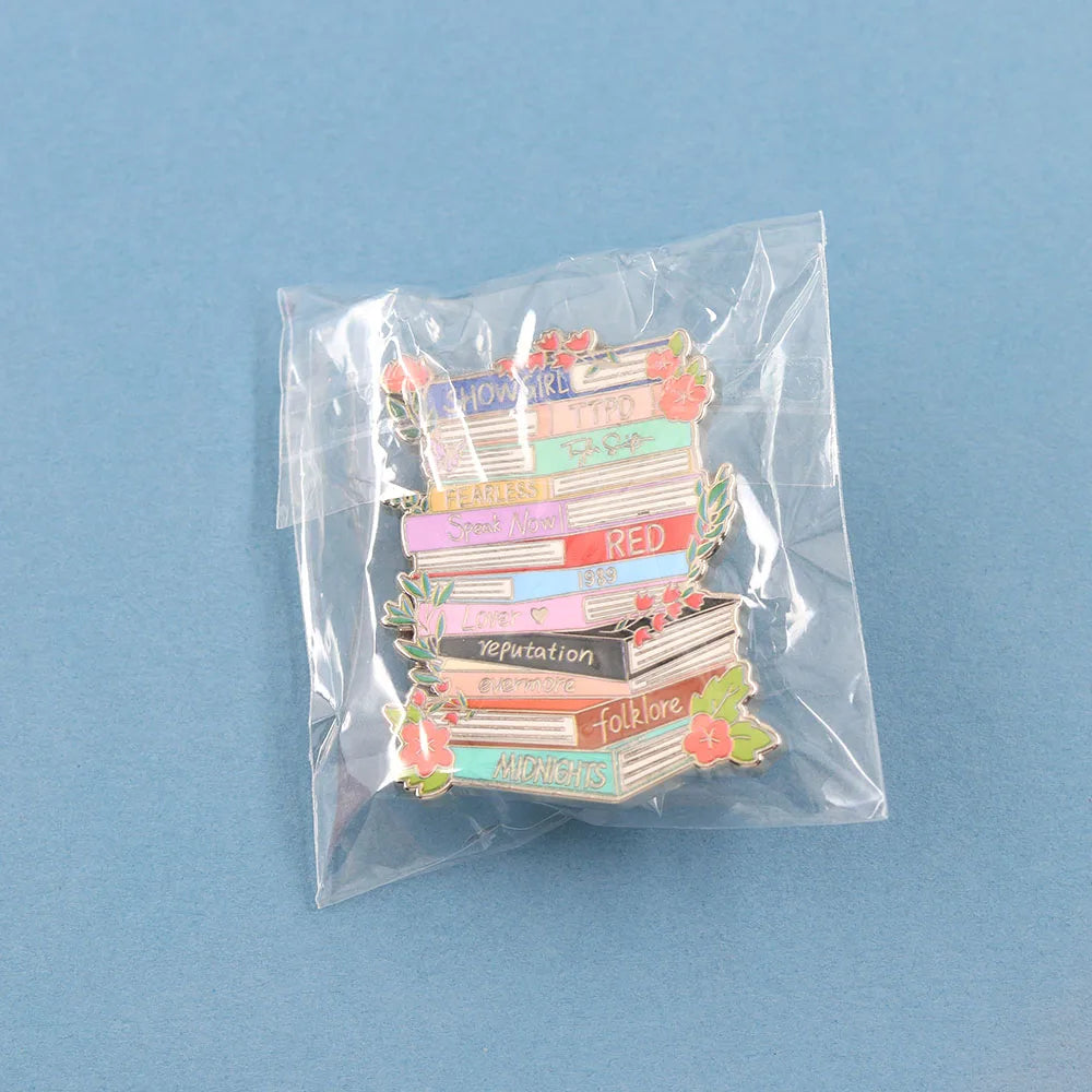 Era Tour Music Album Theme Brooches Floral and Book Pins Clothing Backpacks Accessories Fan and Music Lover Gifts