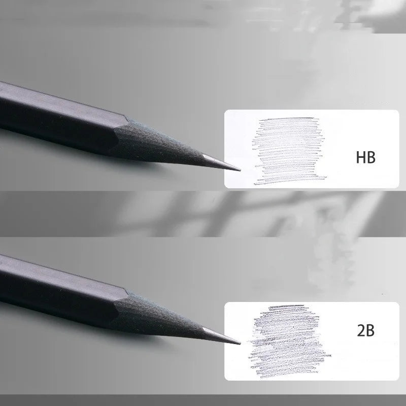 Black Wood Graphite Pencil Set HB 2B Black Lead Office Writing Pencil 10pcs Pack Gift Stationery - élise & madelyn
