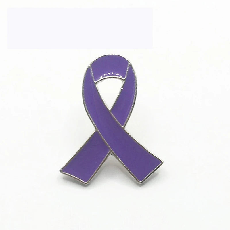 Awareness Ribbon Pins – 5, 10 or 20 Pack – Metal Brooch Lapel Pins for Domestic Violence, Alzheimer’s, Epilepsy, Lupus & Cancer Support (10 Colors)