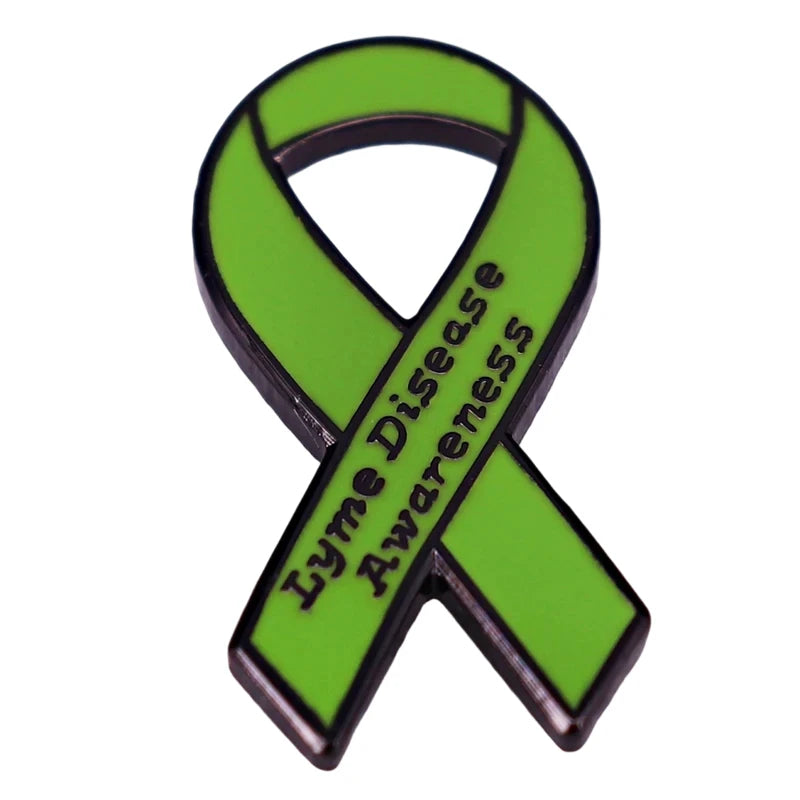 Colorful Ribbon Enamel Pin Disease Awareness Ribbon Badge Mental Health Jewelry Backpacks Hats Jeans Decorative
