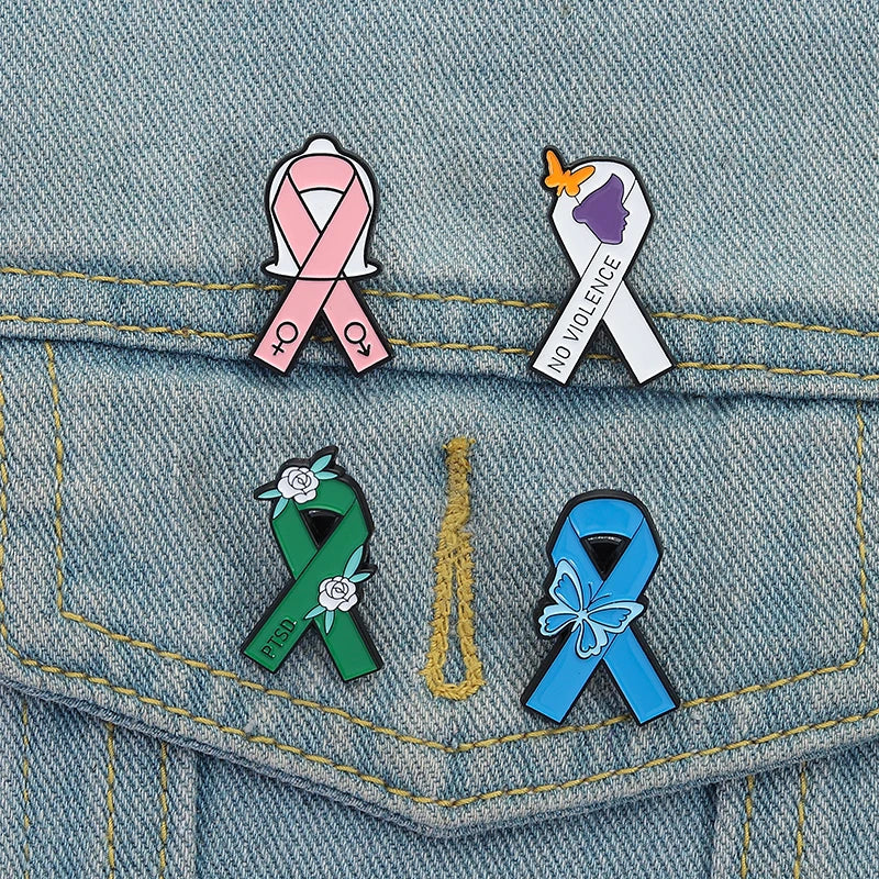 Awareness Ribbon Enamel Pin Collection