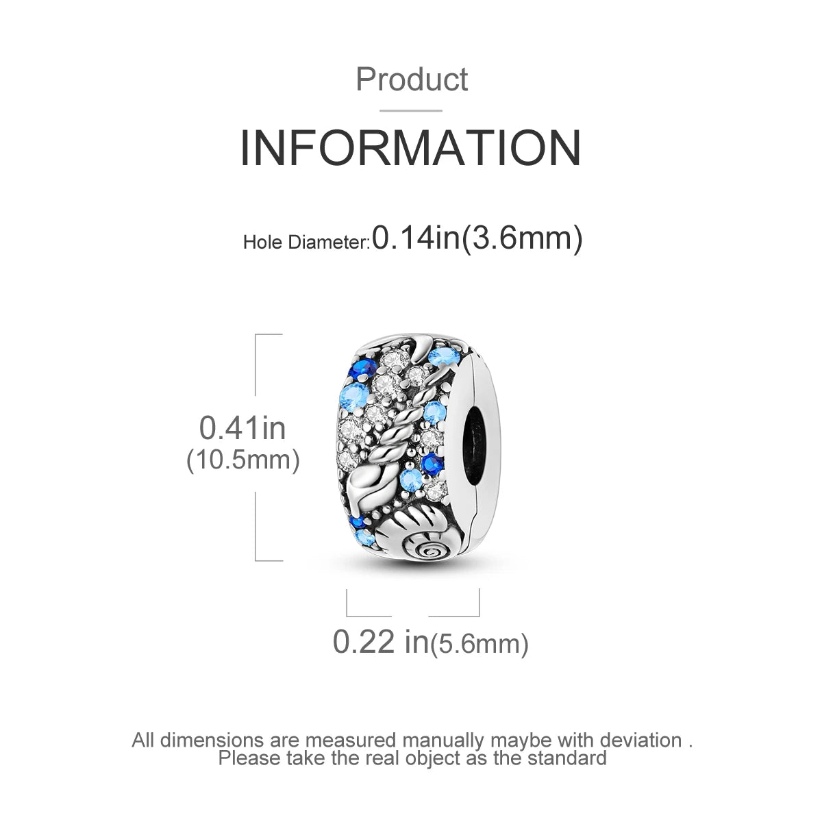 Charms Fit Original Beads 925 Sterling Silver Clip Charms Zircon Silicone Spacer Beads fit Bracelet Women DIY Gift - élise & madelyn