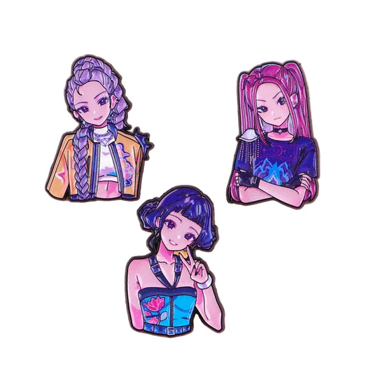 Anime Girl Enamel Pin