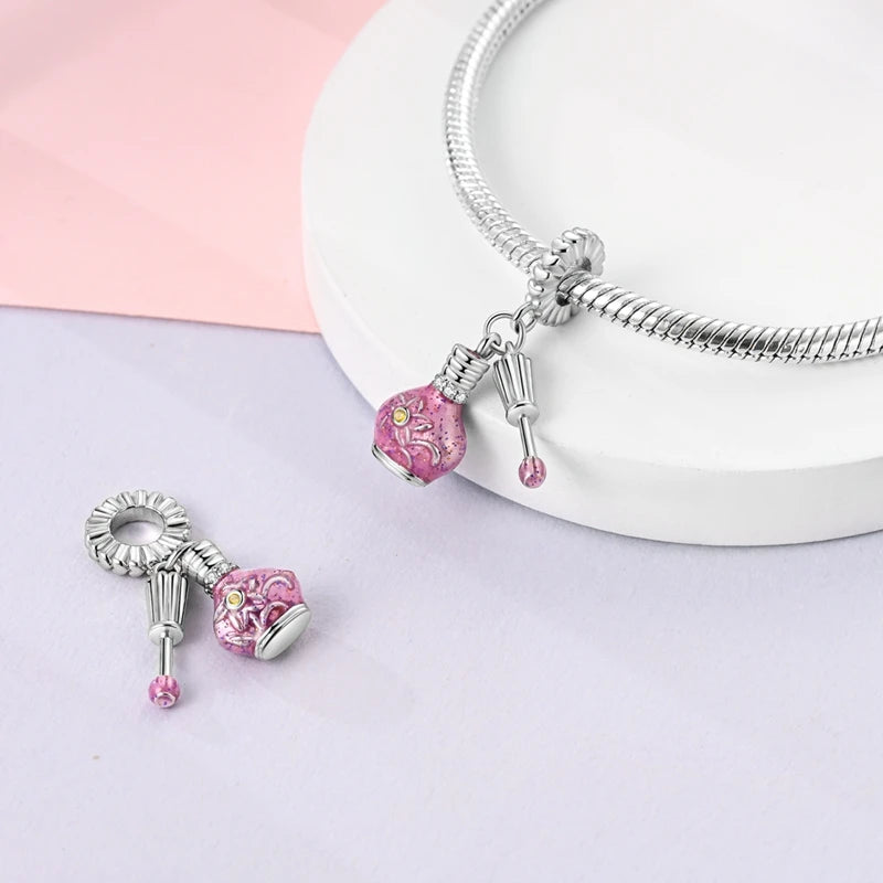 Fit Original 925 Sterling Silver Charms Beads Wine Glass Coffee Cup Charms Pendant For Women Bracelet Charms DIY Jewelry Gift - élise & madelyn