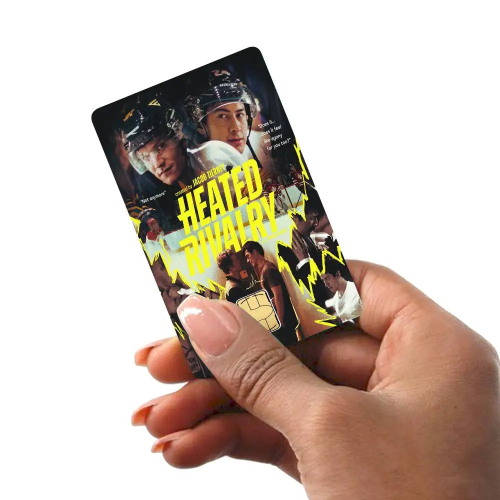TV Series H-Heated Rivalry Anime 4pcs 1Set Funny Shell On Off Ultra Thin No Fade Sticker Skin Cover Film for Debit Credit Card