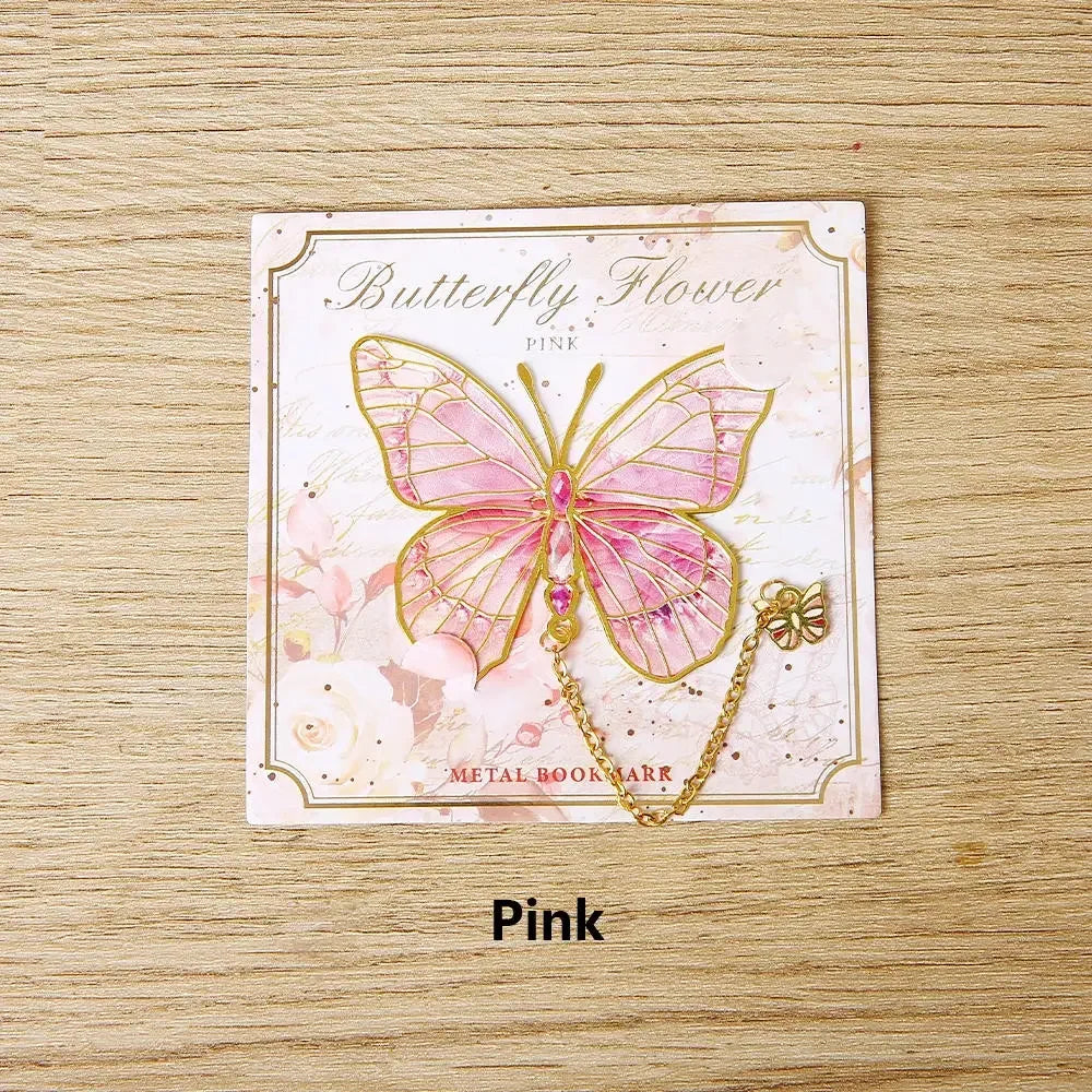 Aesthetic Stationery Metal Bookmark Hollow Flower Painting Bookmarks Student Reading Book Clip Book Accessories Teacher Gift - élise & madelyn