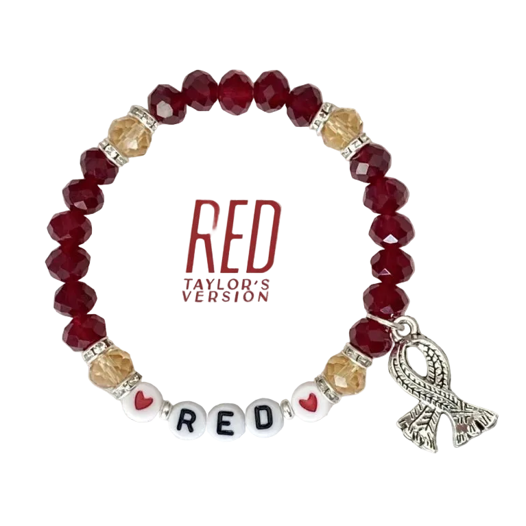 Red Era Friendship Bracelet – All Too Well Scarf Charm | Taylor-Inspired Swiftie Jewelry - élise & madelyn