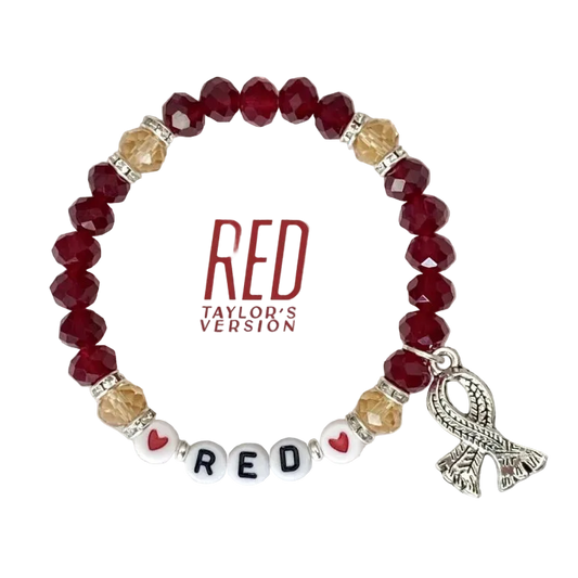 Red Era Friendship Bracelet – All Too Well Scarf Charm | Taylor-Inspired Swiftie Jewelry - élise & madelyn