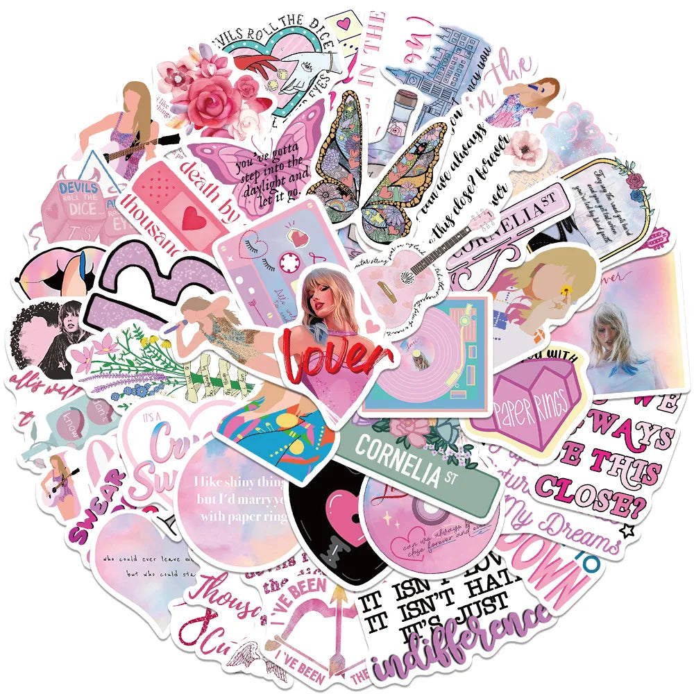 Aesthetic Pink Pop Star Sticker Packs — Waterproof Vinyl Decals for Laptops, Water Bottles & Journals - élise & madelyn