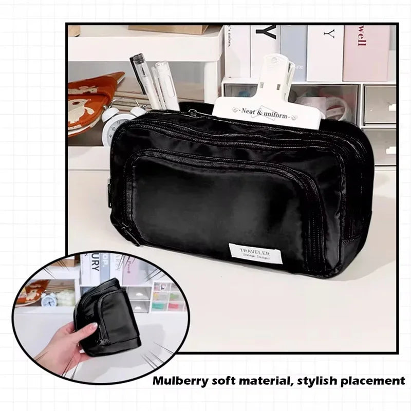 Cute Multi Layer Pencil Case Pouch, Large Capacity Pen Case Bag,Durable Stationery Storage Bag For Students, School&Office - élise & madelyn
