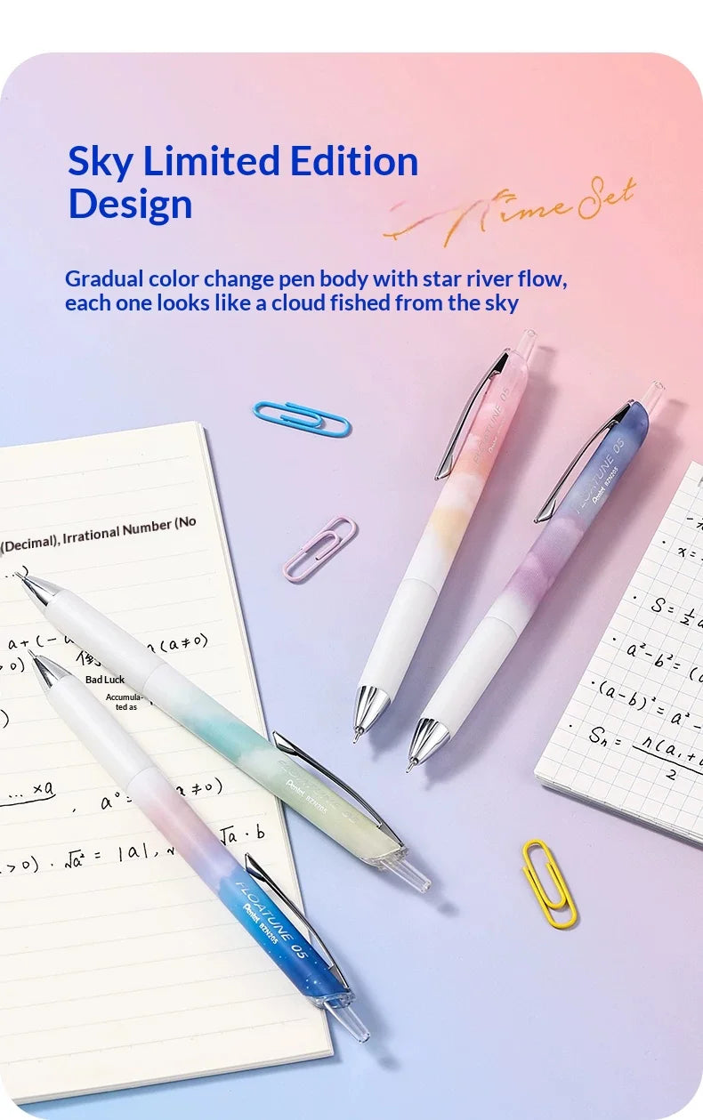 Pentel Oil-based Ballpoint Pen FLOATUNE Skyly Design Limited 0.5mm Black Ink Writing Gel Pen Student Office Stationery Japan