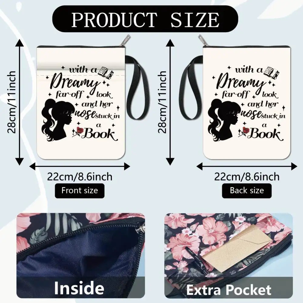 1 pc Sun Moon Star Book Sleeve with Zipper Galaxy Boho Book Protector Pouch for Paperback Black Space Waterproof Fabric - élise & madelyn