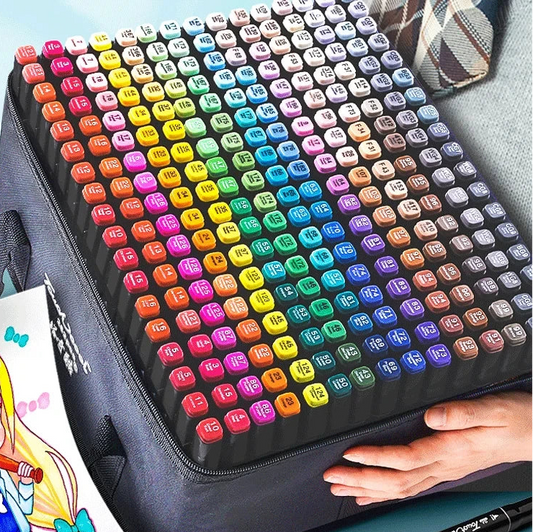 24-80 Colors Double Headed Oily Art Marker Pen Set for Draw Sketching Oily Tip Based Markers Graffiti Manga School Art Supplies - élise & madelyn