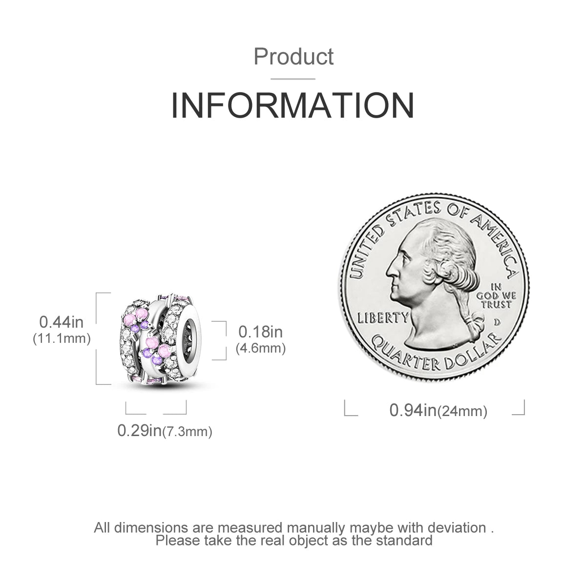 Charms Fit Original Beads 925 Sterling Silver Clip Charms Zircon Silicone Spacer Beads fit Bracelet Women DIY Gift - élise & madelyn