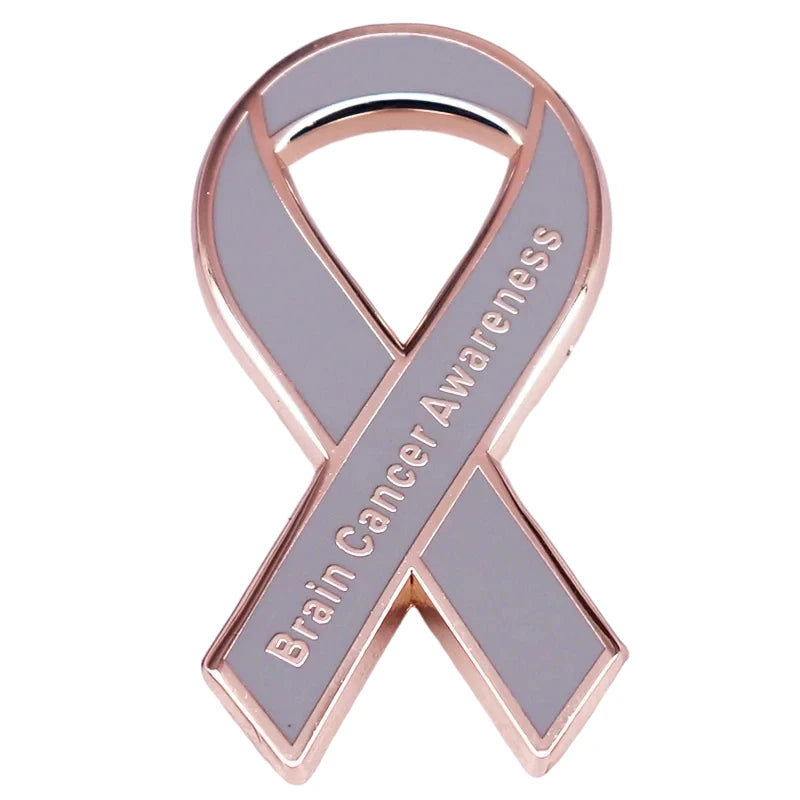 Colorful Ribbon Enamel Pin Disease Awareness Ribbon Badge Mental Health Jewelry Backpacks Hats Jeans Decorative