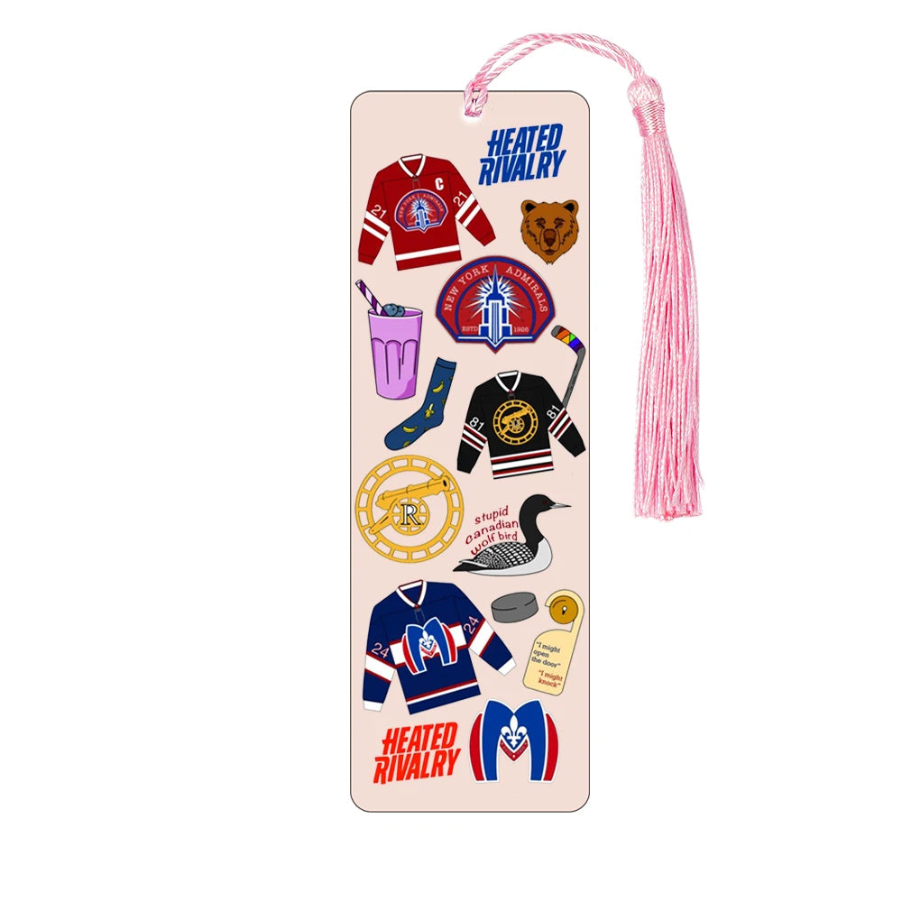 Hockey Romance Bookmark Set – Jersey Number Page Markers (Set of 1/4/5)