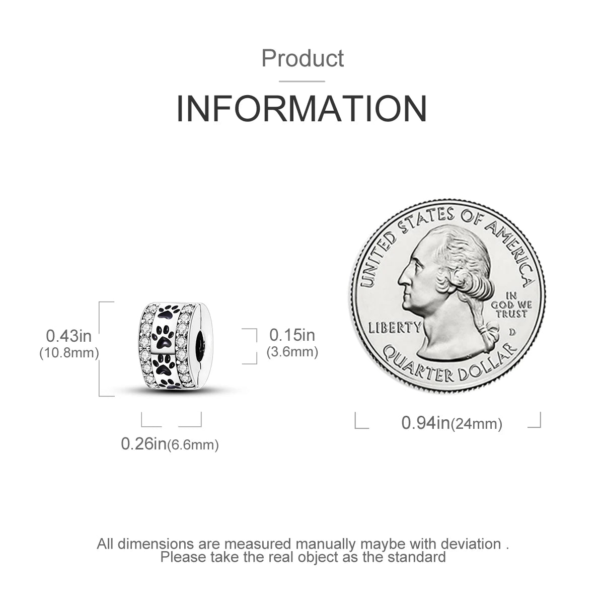 Charms Fit Original Beads 925 Sterling Silver Clip Charms Zircon Silicone Spacer Beads fit Bracelet Women DIY Gift - élise & madelyn