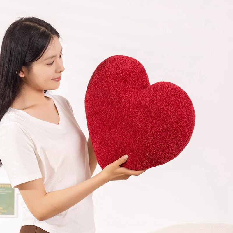 Red Love Heart Shape Throw Pillow Cushion Stuffed Plush Doll Kids Toy Lover Gift Sofa Car Home Decor Wedding Party Decoration - élise & madelyn