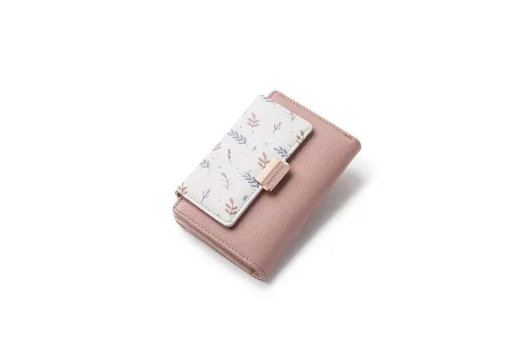 Prettyzys 2021 New Floral Zipper Wallets Medium-Length Multi-Function Women's Style Money Clips Fashionable Compact Storage